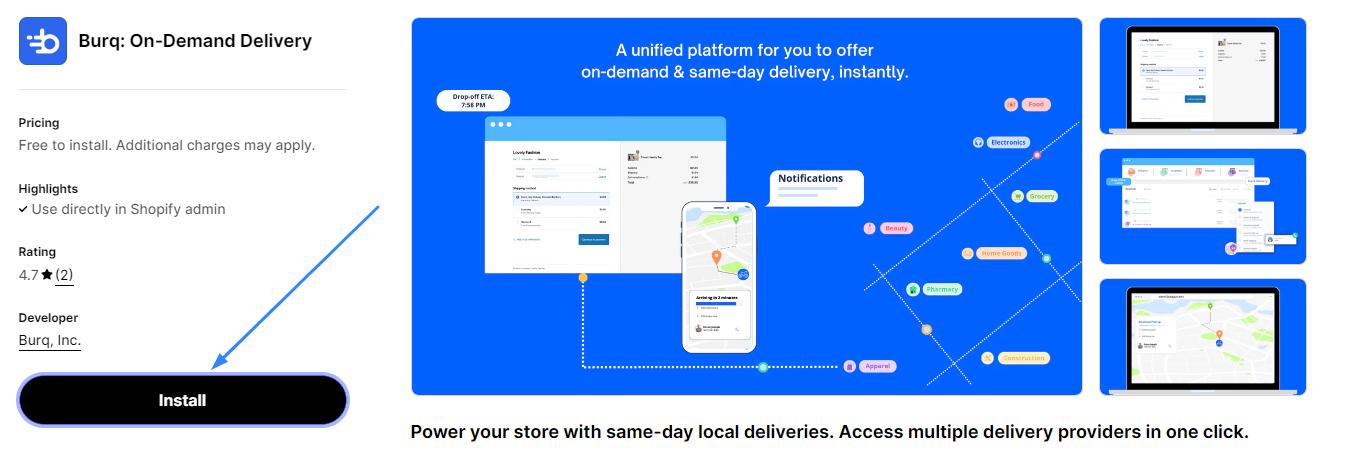 Review the app permissions and click 
